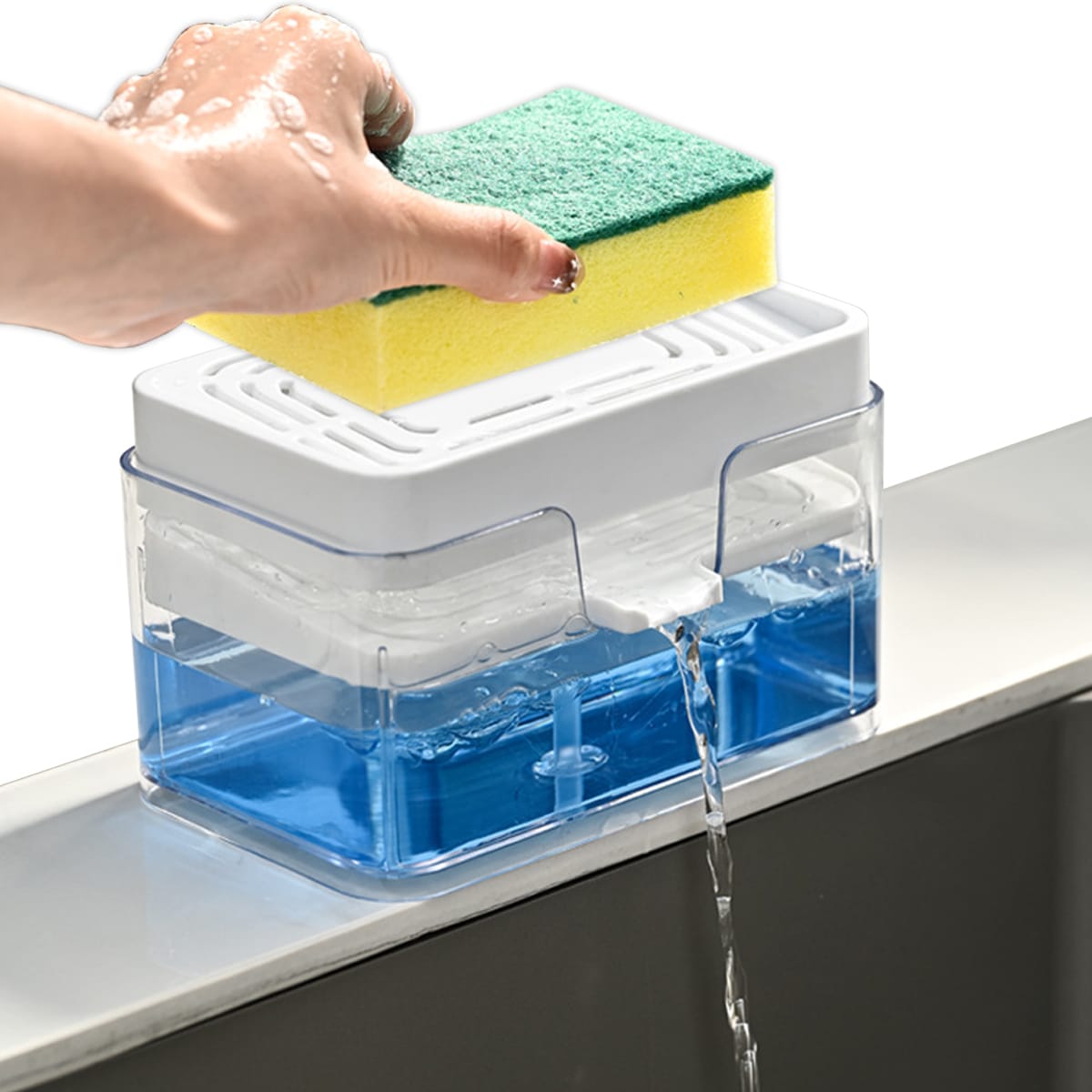 0b6ed6fb-2cff-4171-8be6-3265786495db 2‑in‑1 Soap Dispenser and Sponge Holder - Image 2