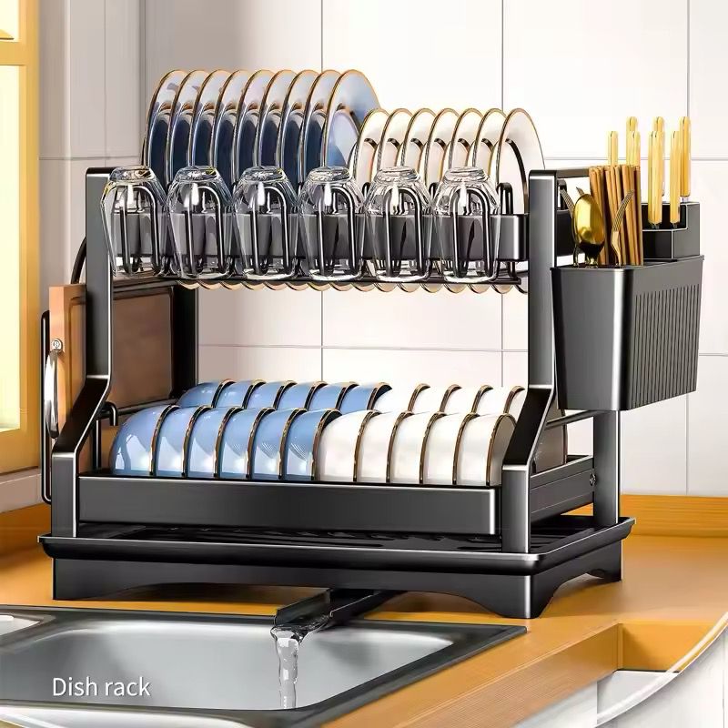 2tier Classy 2-Tier Carbon Steel Dish Rack - Image 2