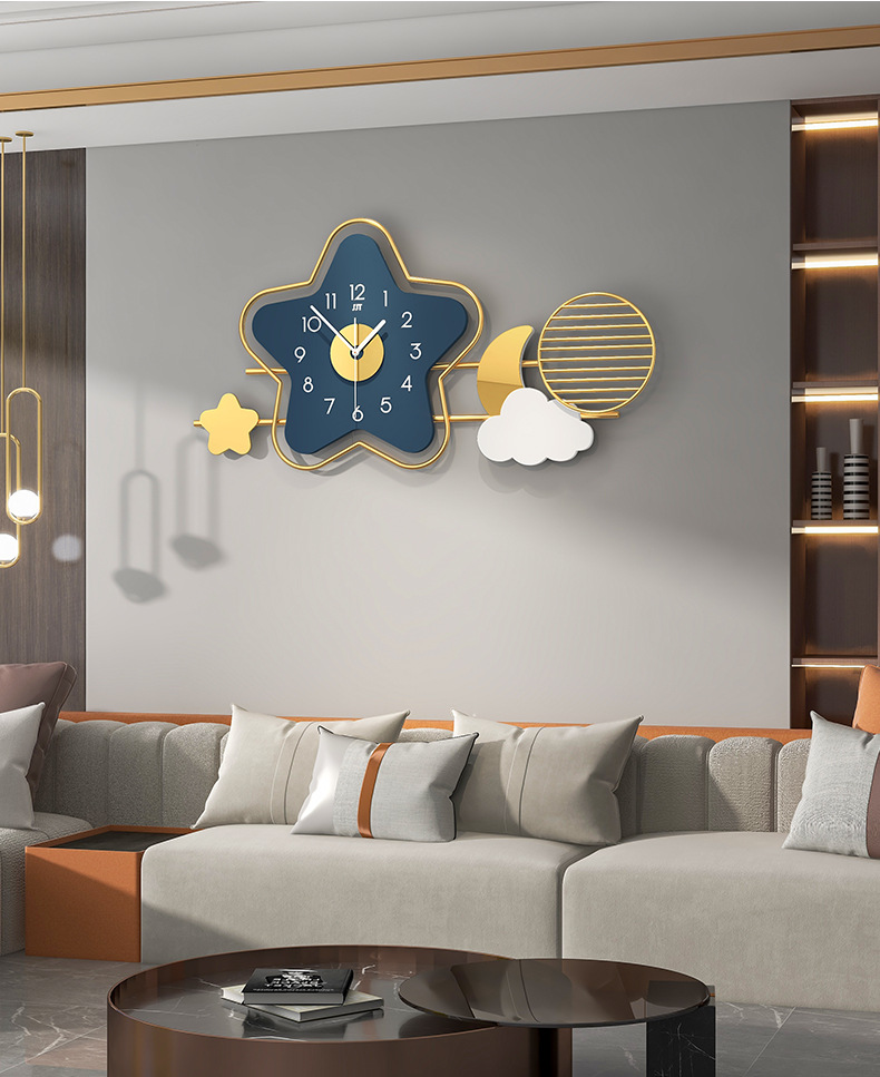 3bb949c8-07b1-45d7-b0d9-6c95cac8f730 Creative Star Wall Clock - Image 2