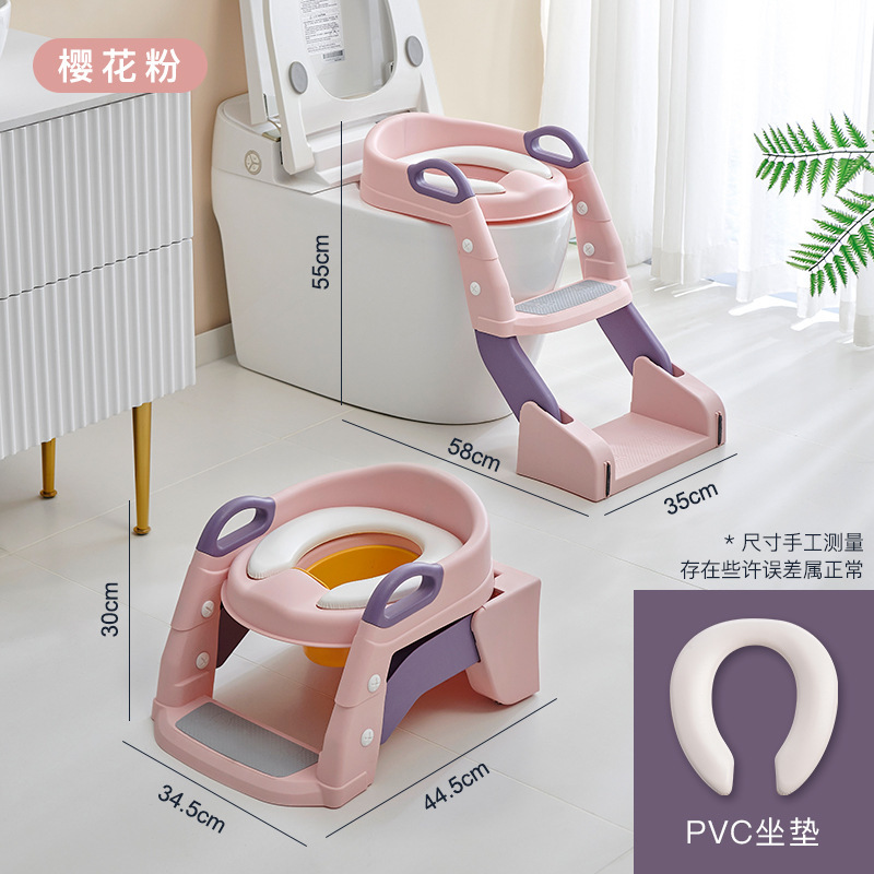 467c86fe-47b2-4e54-a34e-2e8f626ceda3 3-in-1 toilet trainer seat with a ladder and potty - Image 1