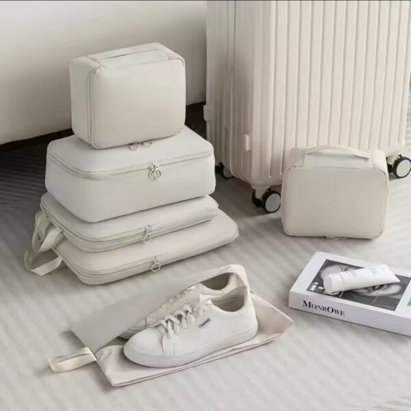 6pcs Compressible Travel Luggage Organizer Set