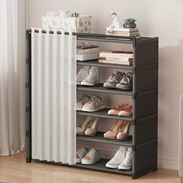8-Layer Shoe Rack with Dustproof Cover