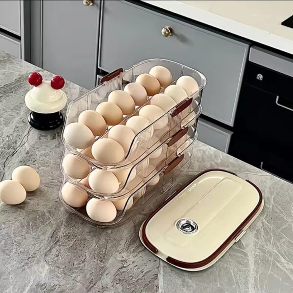 Acrylic Stackable Automatic Rolling Egg Storage Box / Egg Tray