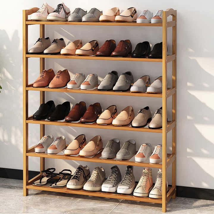 H89ac00a41e3d42de9adfbaa5e2b94d1 6 Layer Bamboo shoe rack - Image 4