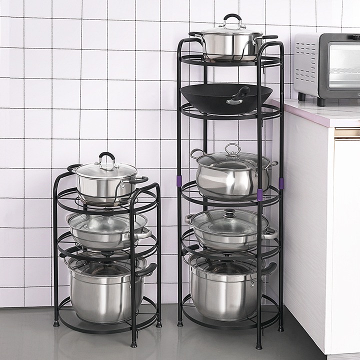 H9efa570cd2a74762942eb9e165221b9 5 tier Multifunctional Pot Rack - Image 2