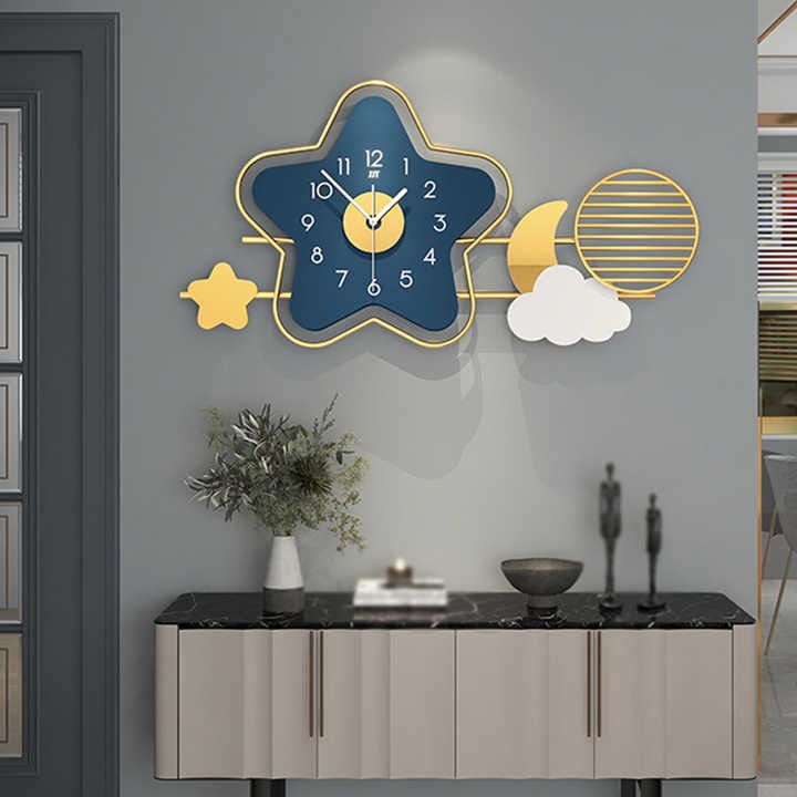 He644ae0f637b418e919a465ee7bf101 Creative Star Wall Clock - Image 3