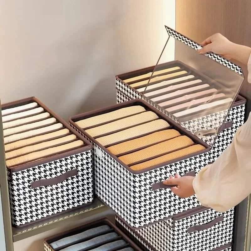 Non-woven 7 Grid Wardrobe 1 7-Grid Non-Woven Wardrobe Clothes Organizer - Image 2