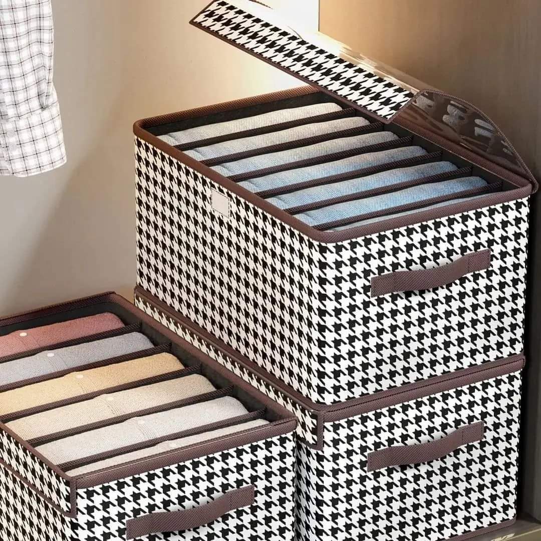 Non-woven 7 Grid Wardrobe 3 7-Grid Non-Woven Wardrobe Clothes Organizer - Image 4