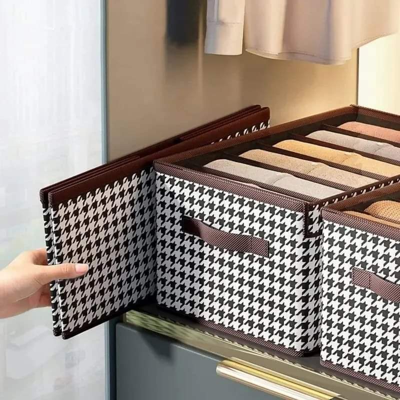 Non-woven 7 Grid Wardrobe 4 7-Grid Non-Woven Wardrobe Clothes Organizer - Image 5