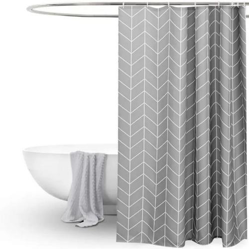 Shower curtain grey Waterproof PEVA Shower Curtain - Image 3