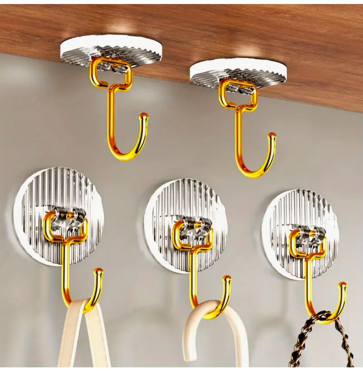 aclyric hooks 3 Set of 5 Golden Acrylic Hooks - Image 4