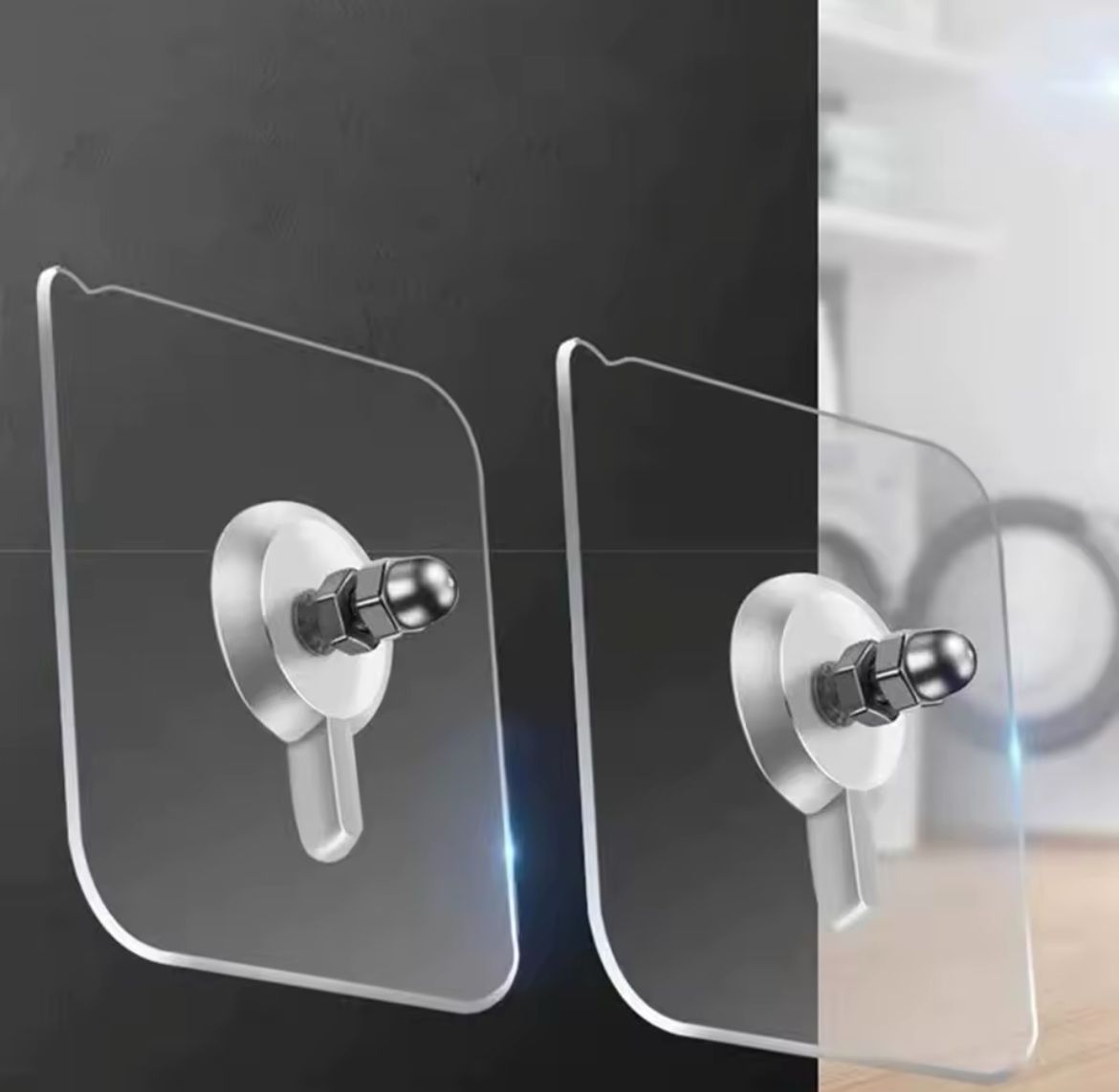adhesive with hooks1 Self-Adhesive Wall Hooks – 10pcs Set - Image 1