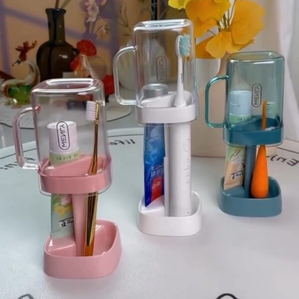 Adjustable Toothbrush Holder with Gargle Cup