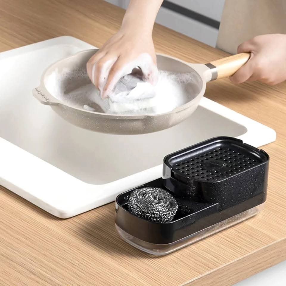 b78eca24-9856-49ec-9d2e-5c39af09dc79 2-in-1 Kitchen Soap Pump with Sponge - Image 2