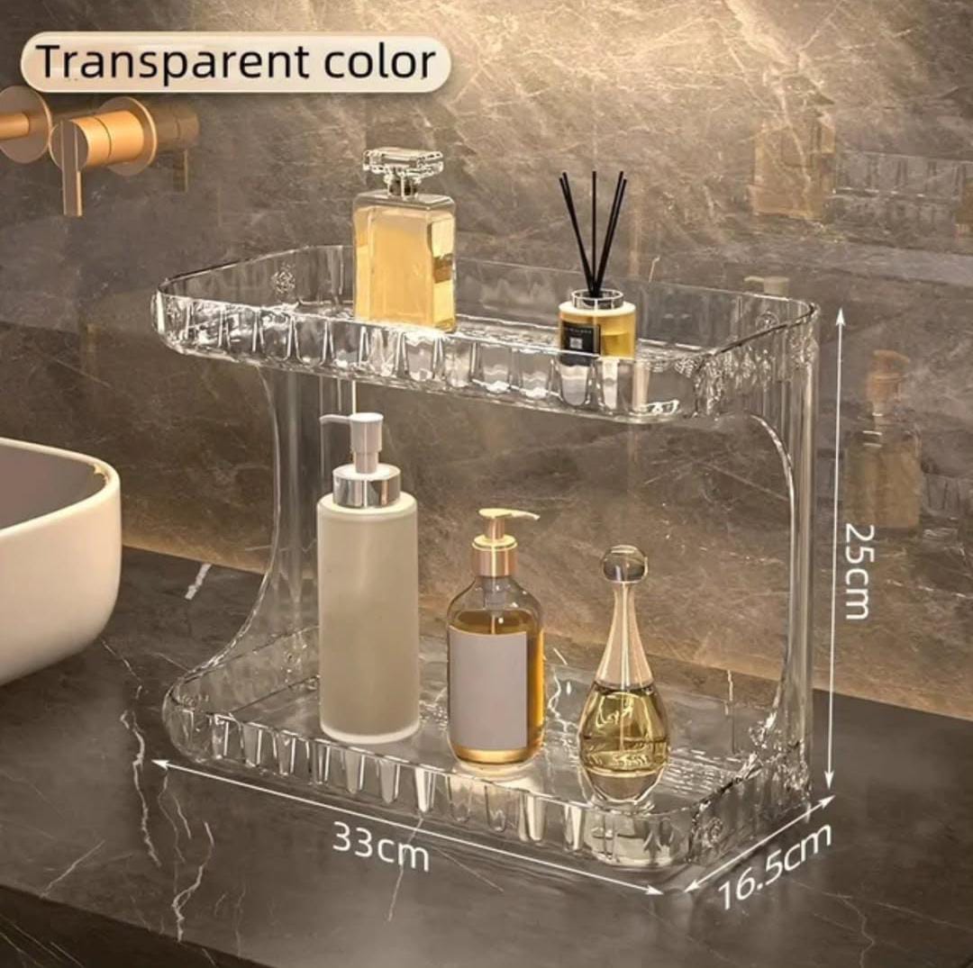 c3ebe666-b529-4a4b-a72a-60ae1e1a0065 Acrylic double layer Vanity/Cosmetic Organizer - Image 2