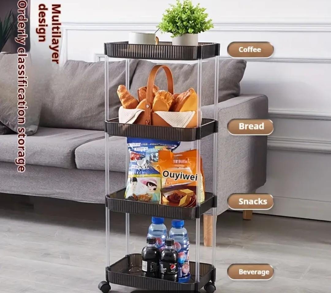 c9a25755-43ae-4e2f-bcce-781b2c7dcab9 4Layer Multipurpose Rolling Storage Rack - Image 1