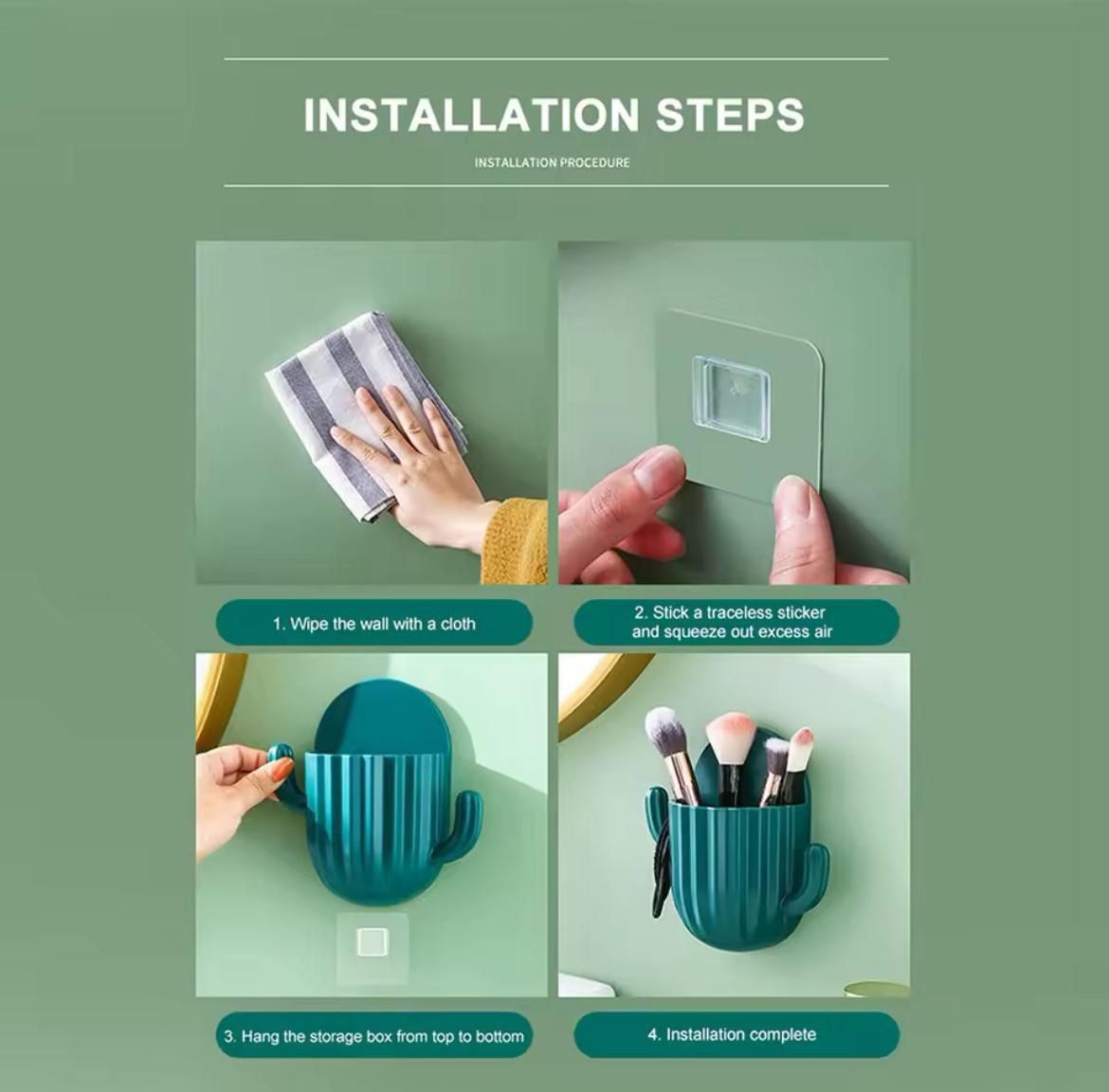 cactus3 Multipurpose Self-Adhesive Cactus Storage Rack - Image 5