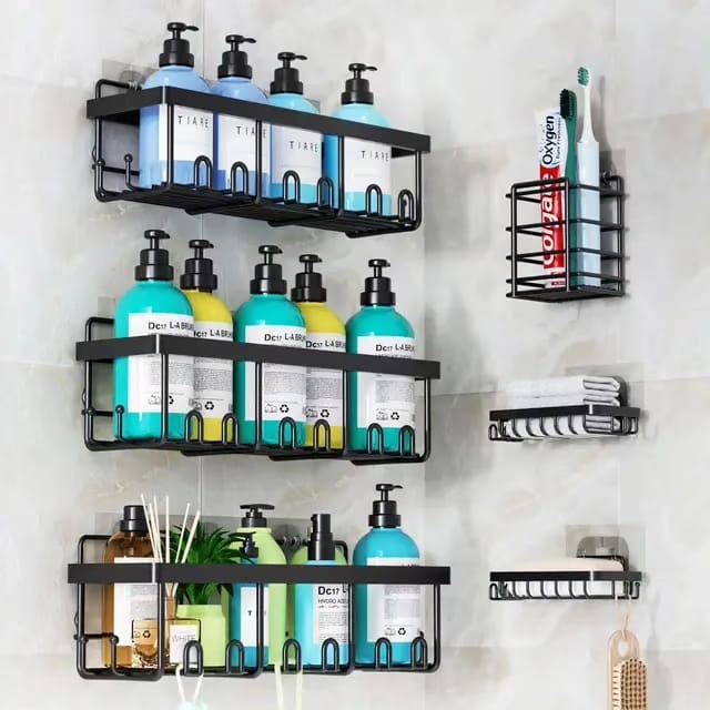 caddy 6-Piece Shower Caddy Shelf/Bathroom Organizer - Image 1