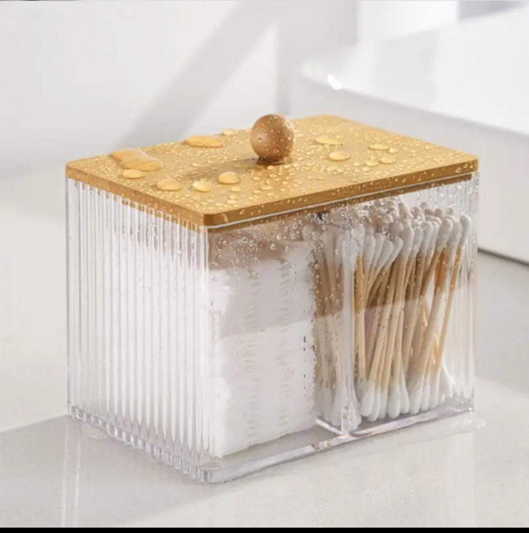 earbuds Acrylic Earbuds Organizer with Bamboo Cover - Image 4