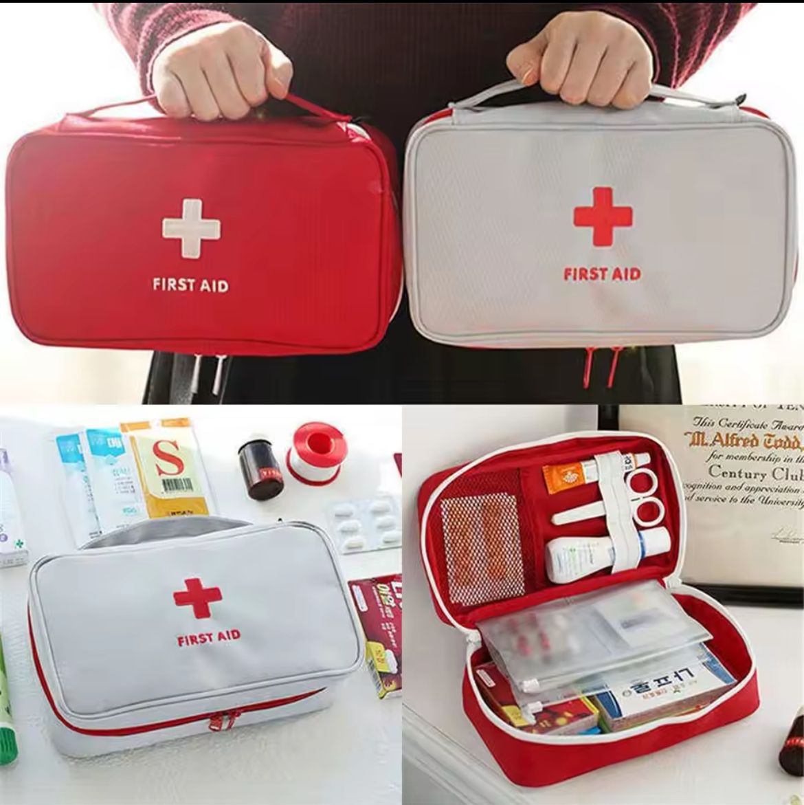 firstaid First Aid Kit Bag – Emergency Medical Storage (Empty) - Image 2