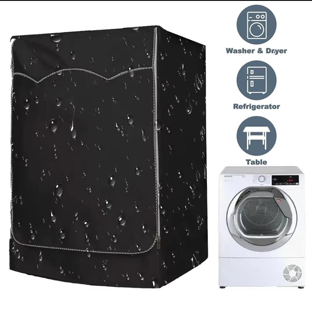 frontblack Heavy-Duty Front Load Washing Machine Cover – Zippered Design - Image 3