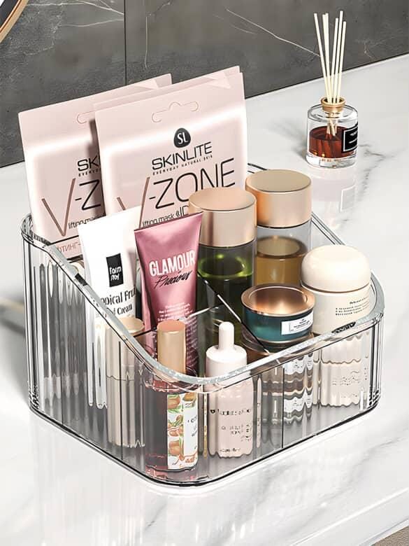 grid3 5-Grid Acrylic Remote & Cosmetic Organizer - Image 4