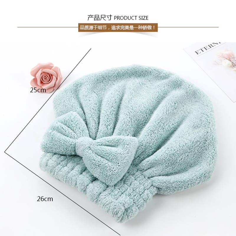 hair3 Super Absorbent Quick-Drying Hair Cap – Bamboo Fibre - Image 2