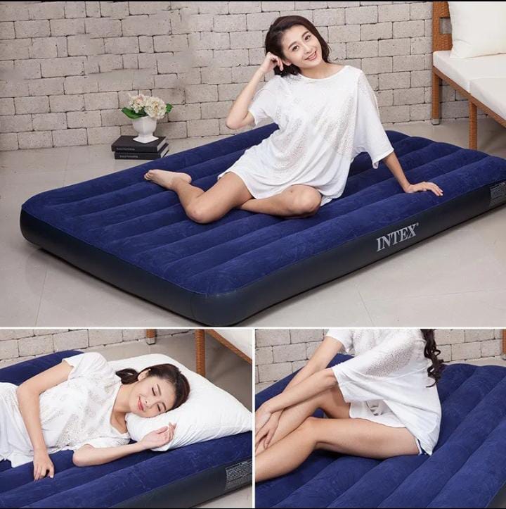 intex INTEX Inflatable Air Mattress + FREE Electric Pump - Image 2