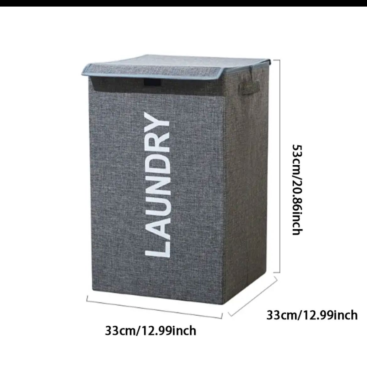 laundry2 Large Capacity Foldable Laundry Basket with Lid & Handles - Image 4
