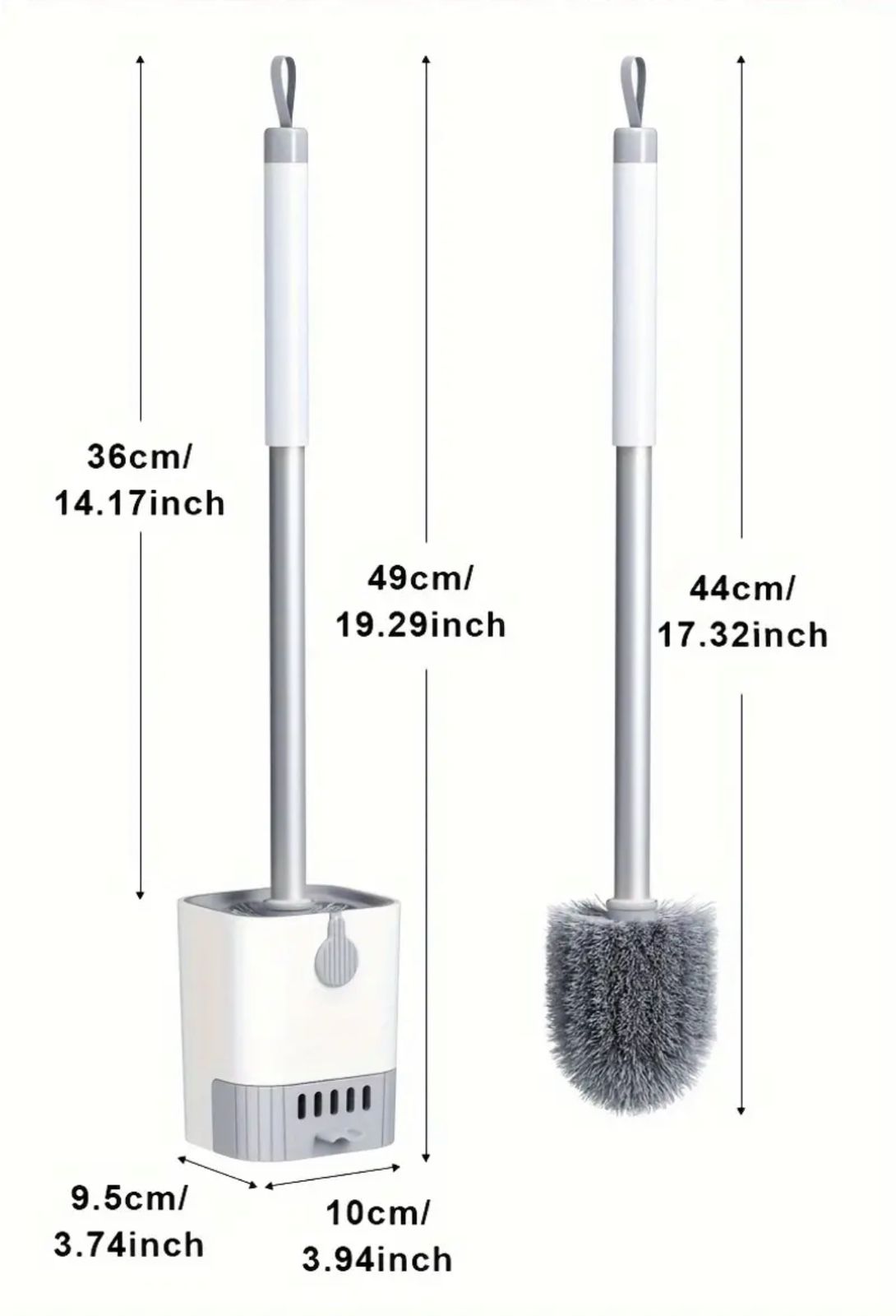 long3 Wall Mounted Long Handle Toilet Cleaning Brush with Holder - Image 5