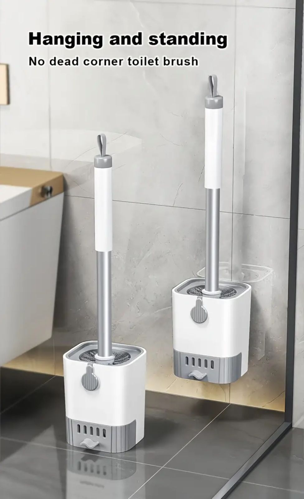 long6 Wall Mounted Long Handle Toilet Cleaning Brush with Holder - Image 8