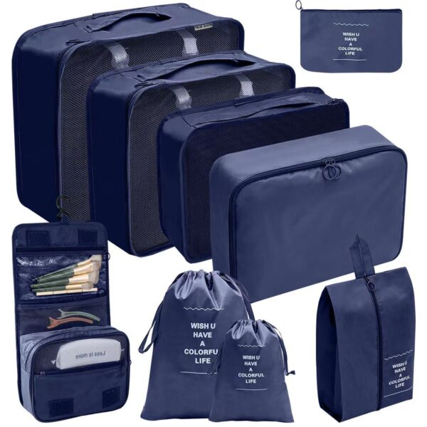9pcs Luggage Travel Organizers / Packing Cubes Set