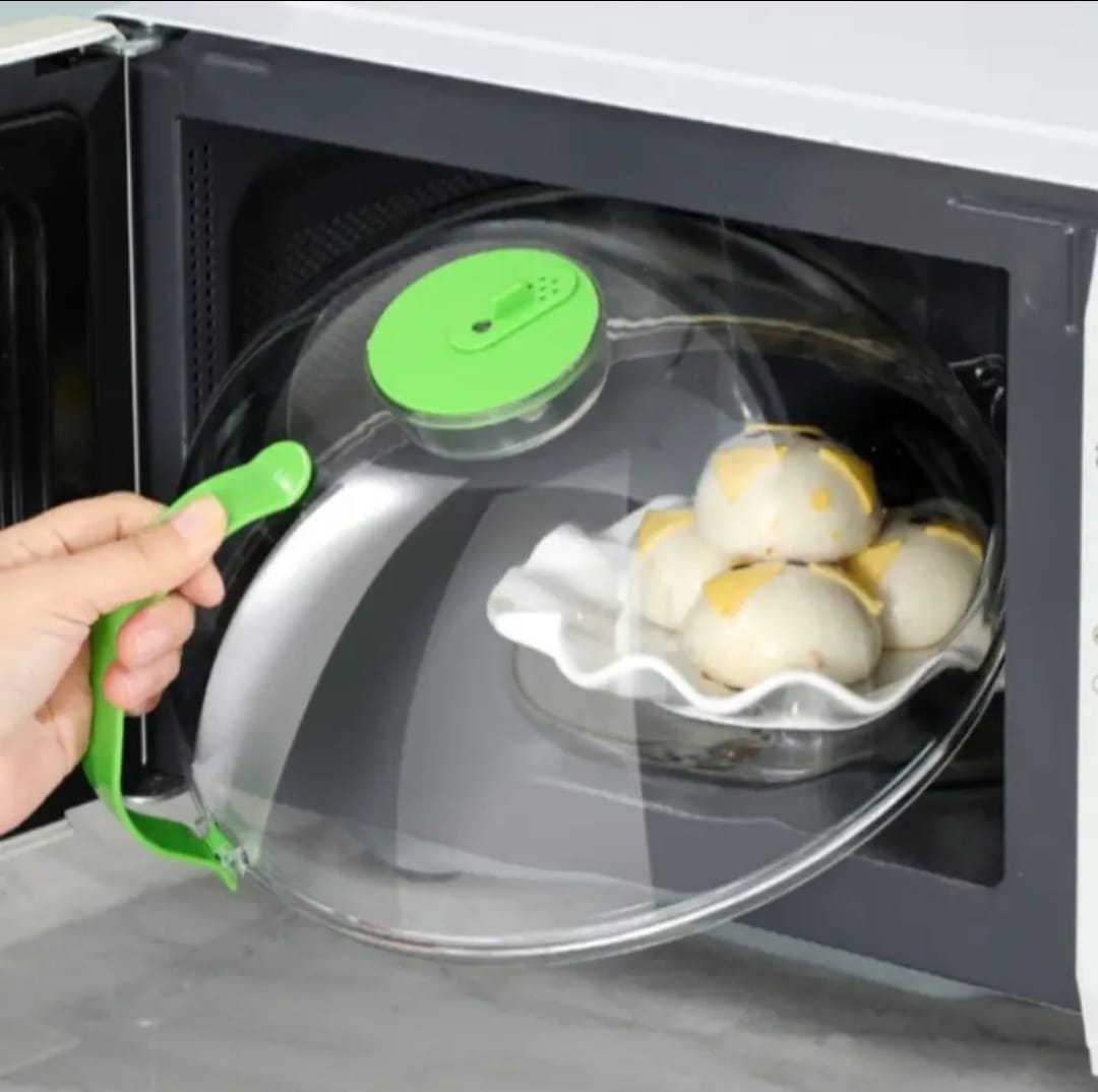 microwavecover New Design Big Size Acrylic Microwave Food Cover with Steamer - Image 1