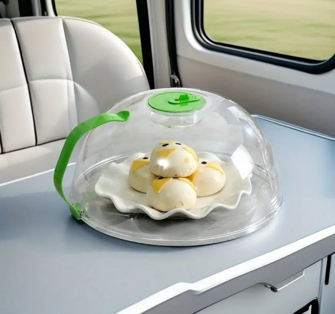 microwavecover1 New Design Big Size Acrylic Microwave Food Cover with Steamer - Image 3