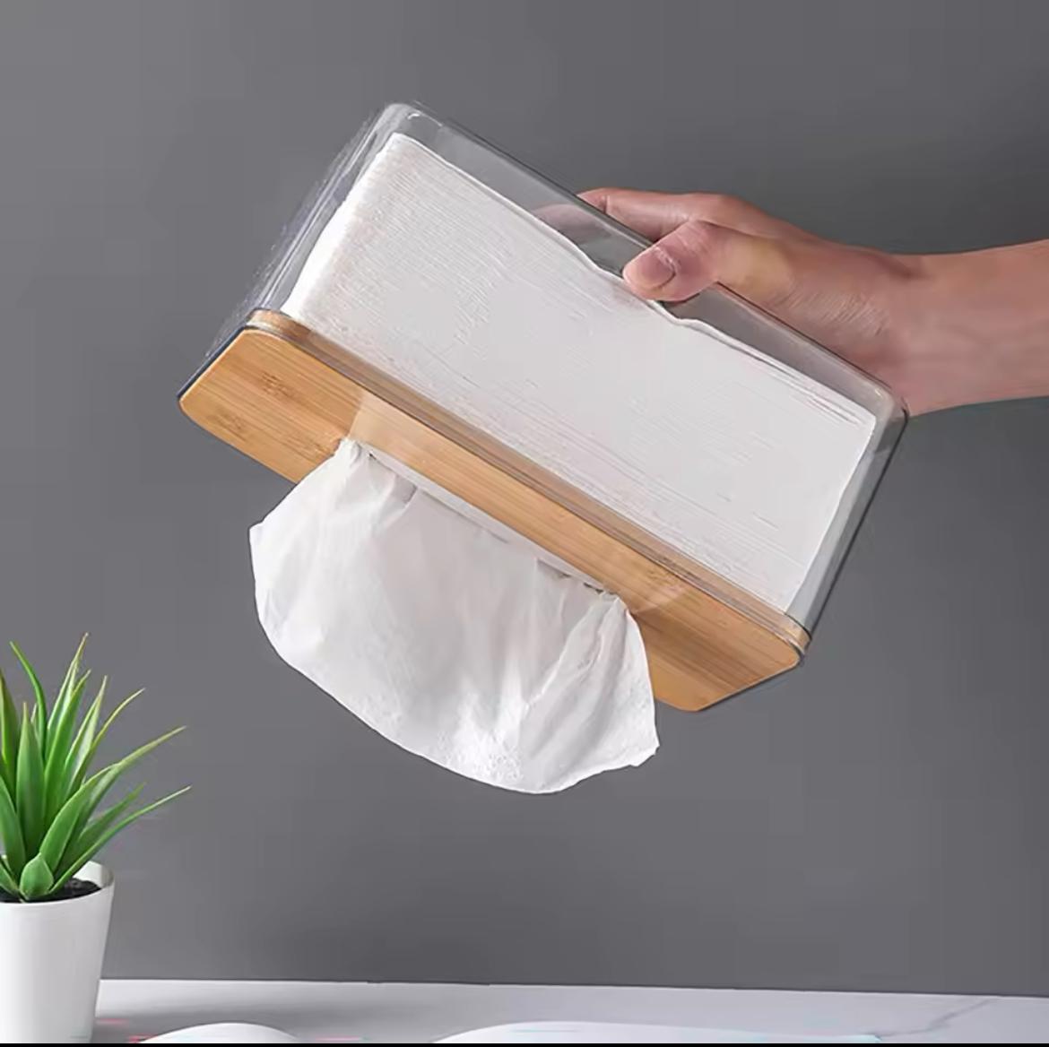 nordic1 Nordic Minimalist Tissue Box with Bamboo Lid – Japanese Style Organizer - Image 2