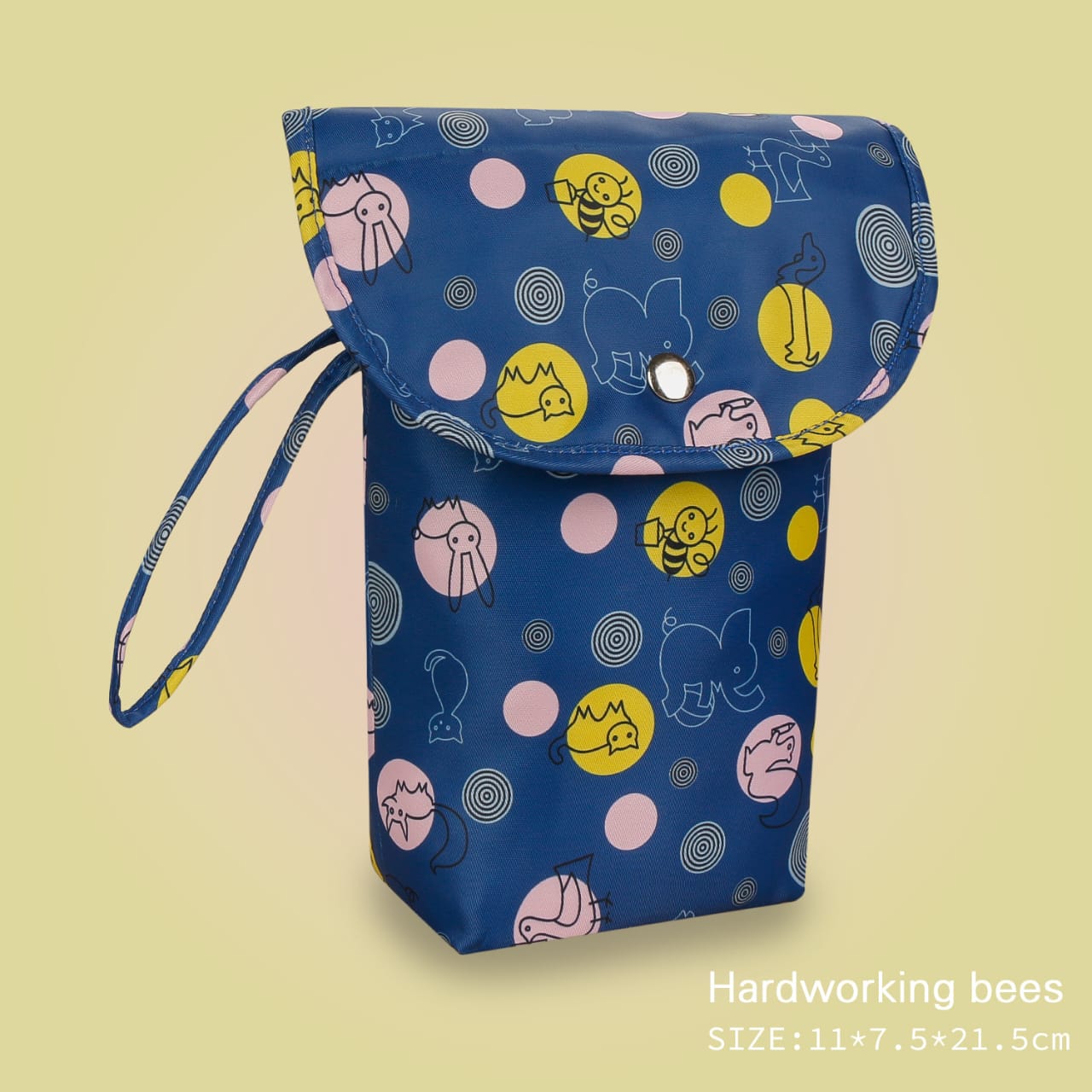 pouch bees Waterproof Diaper Pouch – Stylish & Compact Baby Essentials Organizer - Image 3
