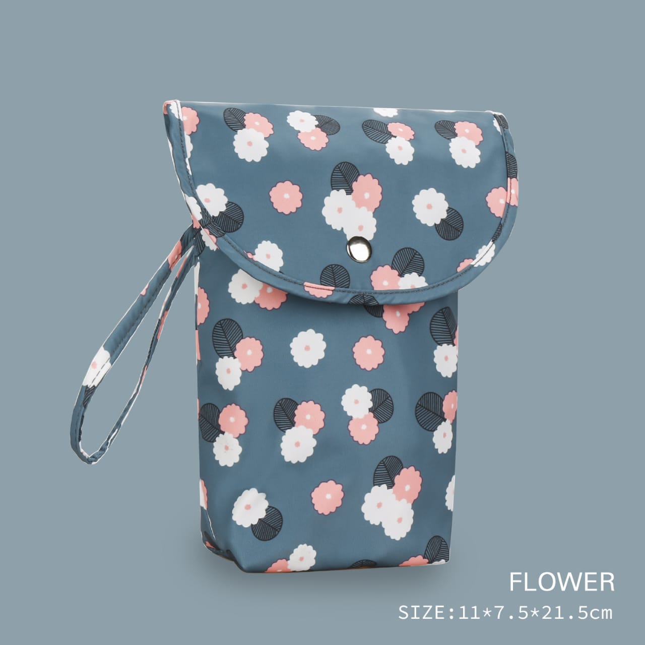 pouch flower Waterproof Diaper Pouch – Stylish & Compact Baby Essentials Organizer - Image 6
