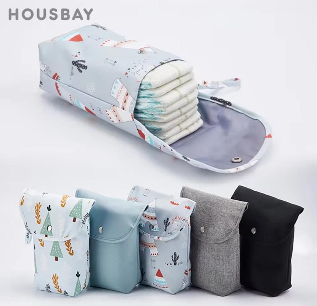 pouch general Waterproof Diaper Pouch – Stylish & Compact Baby Essentials Organizer - Image 7