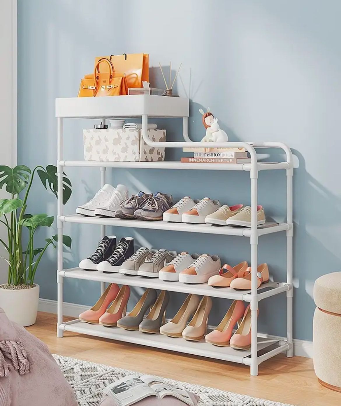 rack1 Simple Entryway Shoe Rack – Minimalist Shoe Shelf Organizer - Image 2