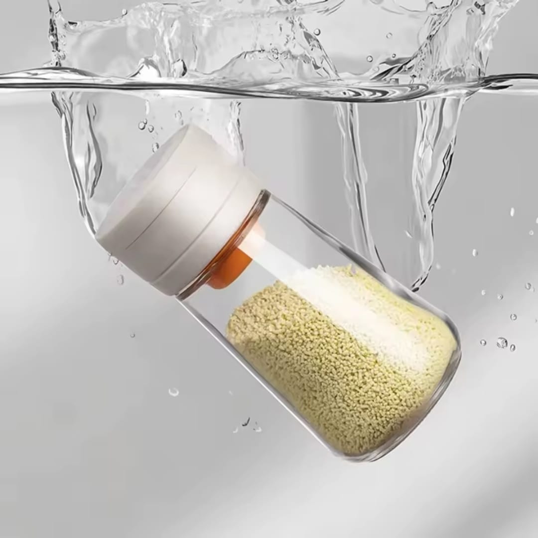 salt4 Moisture-Proof Glass Salt Shaker with Precise Measure - Image 5