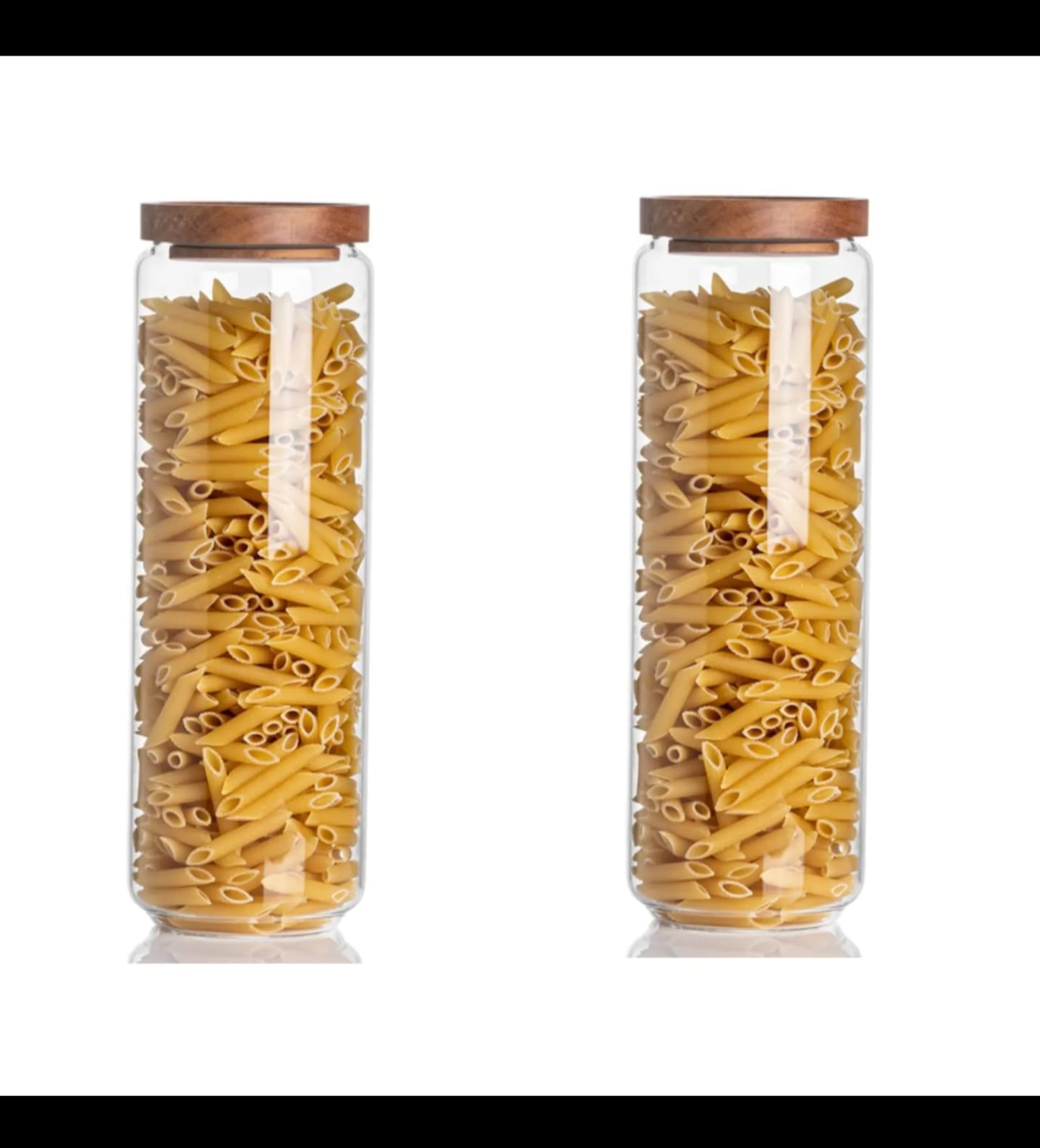 Acacia wooden sealed1 Acacia Wooden Kitchen Storage Glass Jar with Bamboo Lid - Image 3