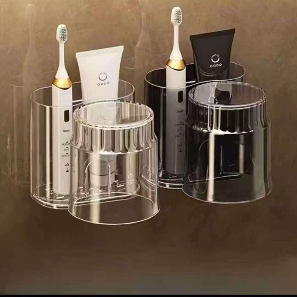 Acrylic Toothbrush Holder + Gargle Cup