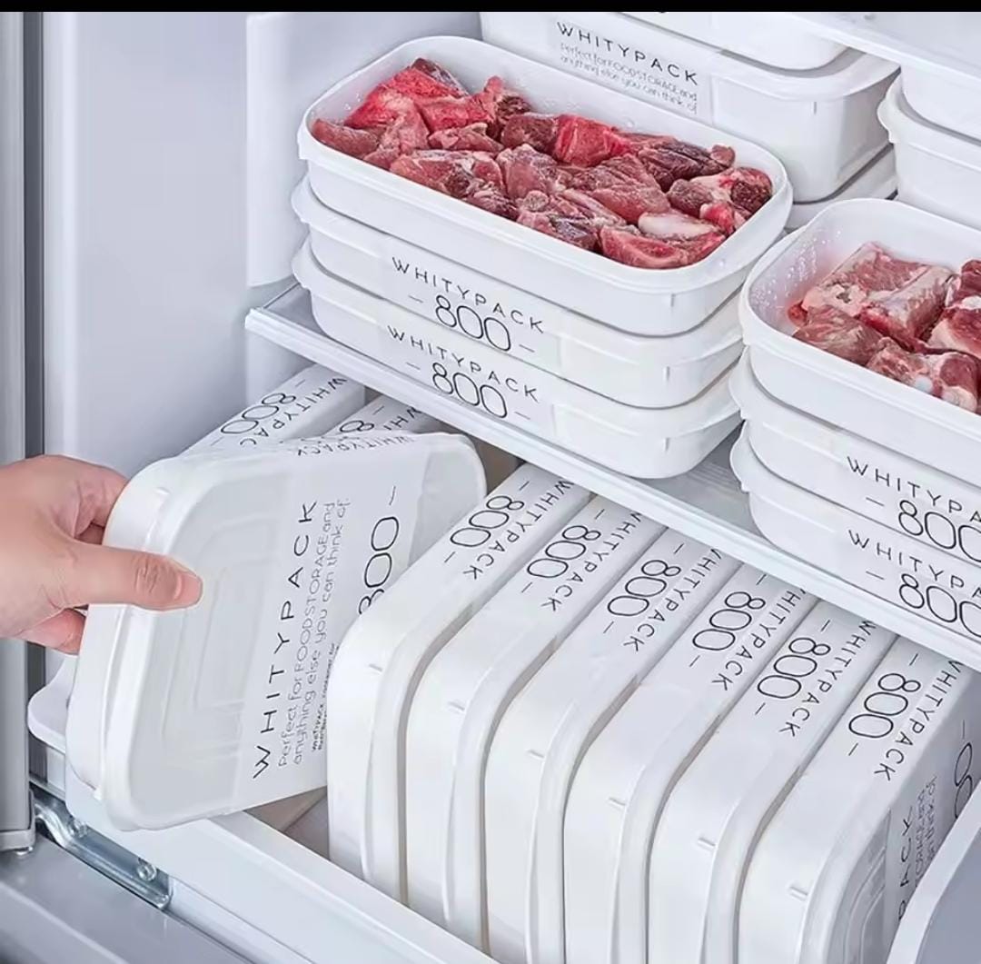 Freezer fridge stackable4 Fridge Stackable Food Storage Containers - Image 1
