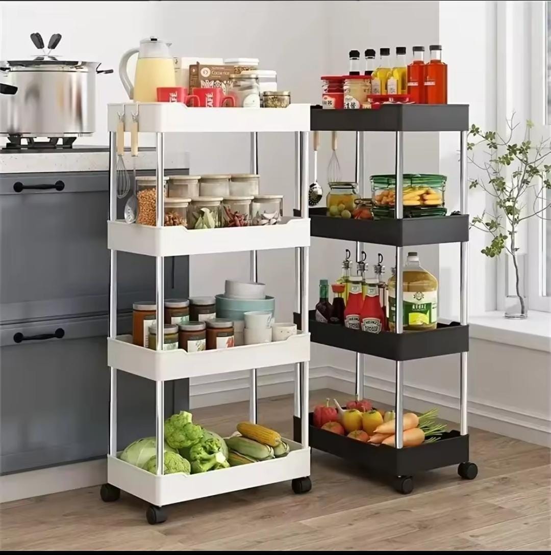 Multipurpose storage rack 4-Layer Multipurpose Storage Rack with Wheels - Image 2