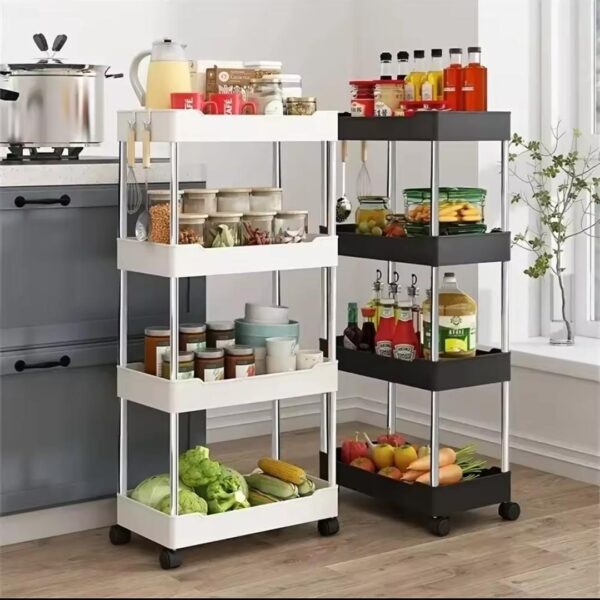 4-Layer Multipurpose Storage Rack with Wheels