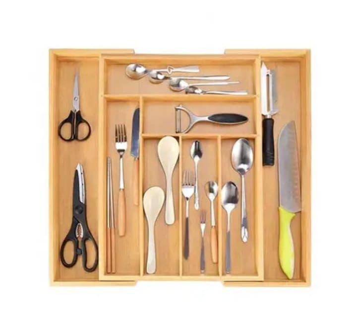 bamboo drawer1 Multifunctional Bamboo Drawer Organizer - Image 3