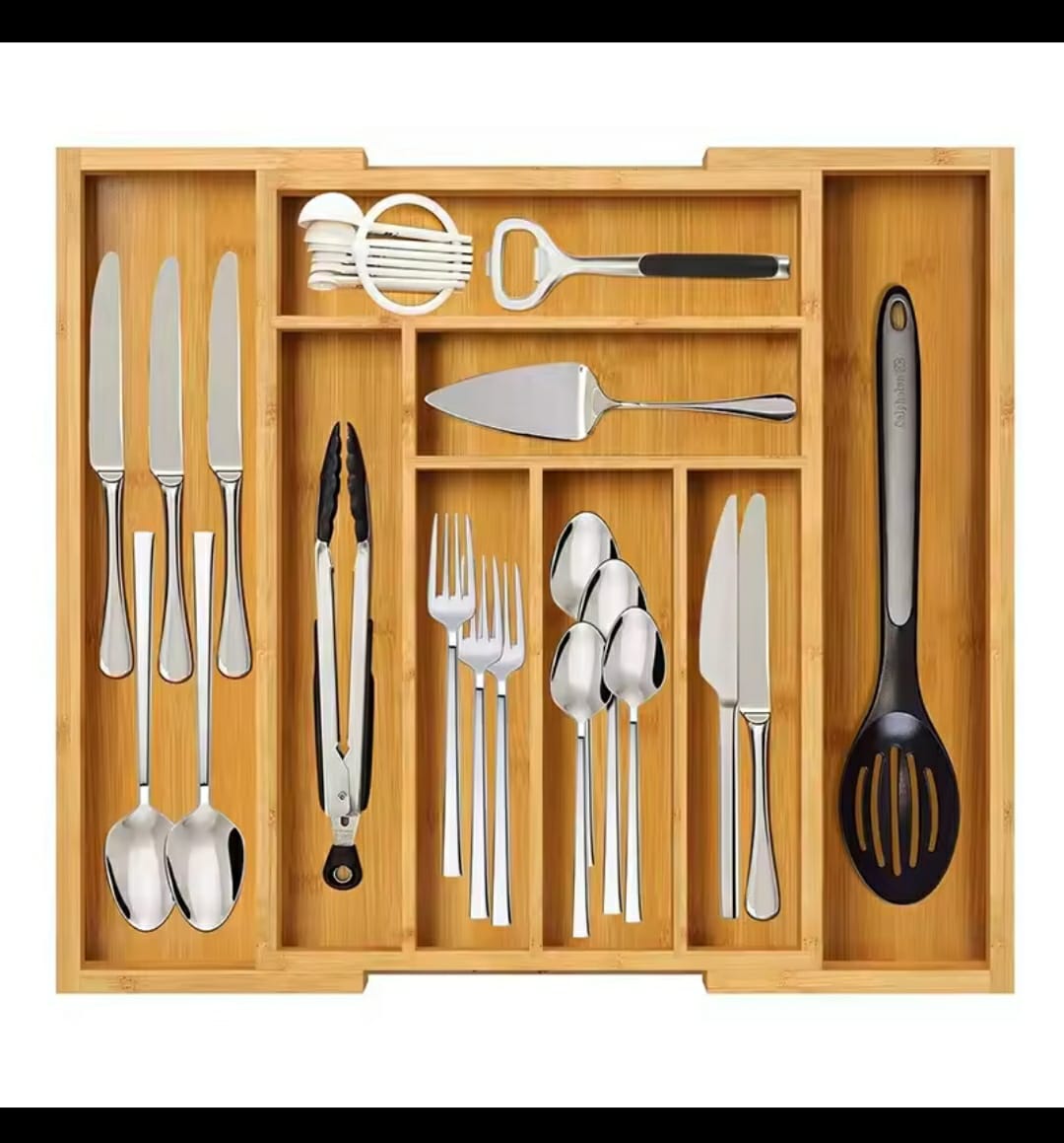bamboo drawer5 Multifunctional Bamboo Drawer Organizer - Image 7