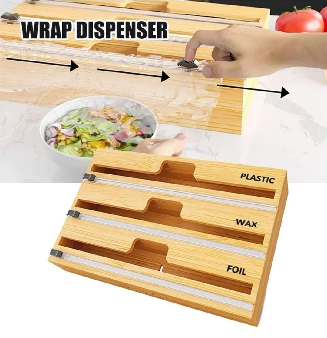 bamboo1 Bamboo Wrap Dispenser with Cutter – 3 Layer - Image 3