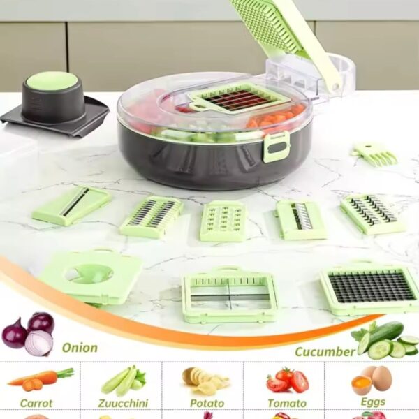 Multi-Functional 9-in-1 Vegetable Chopper & Cutter