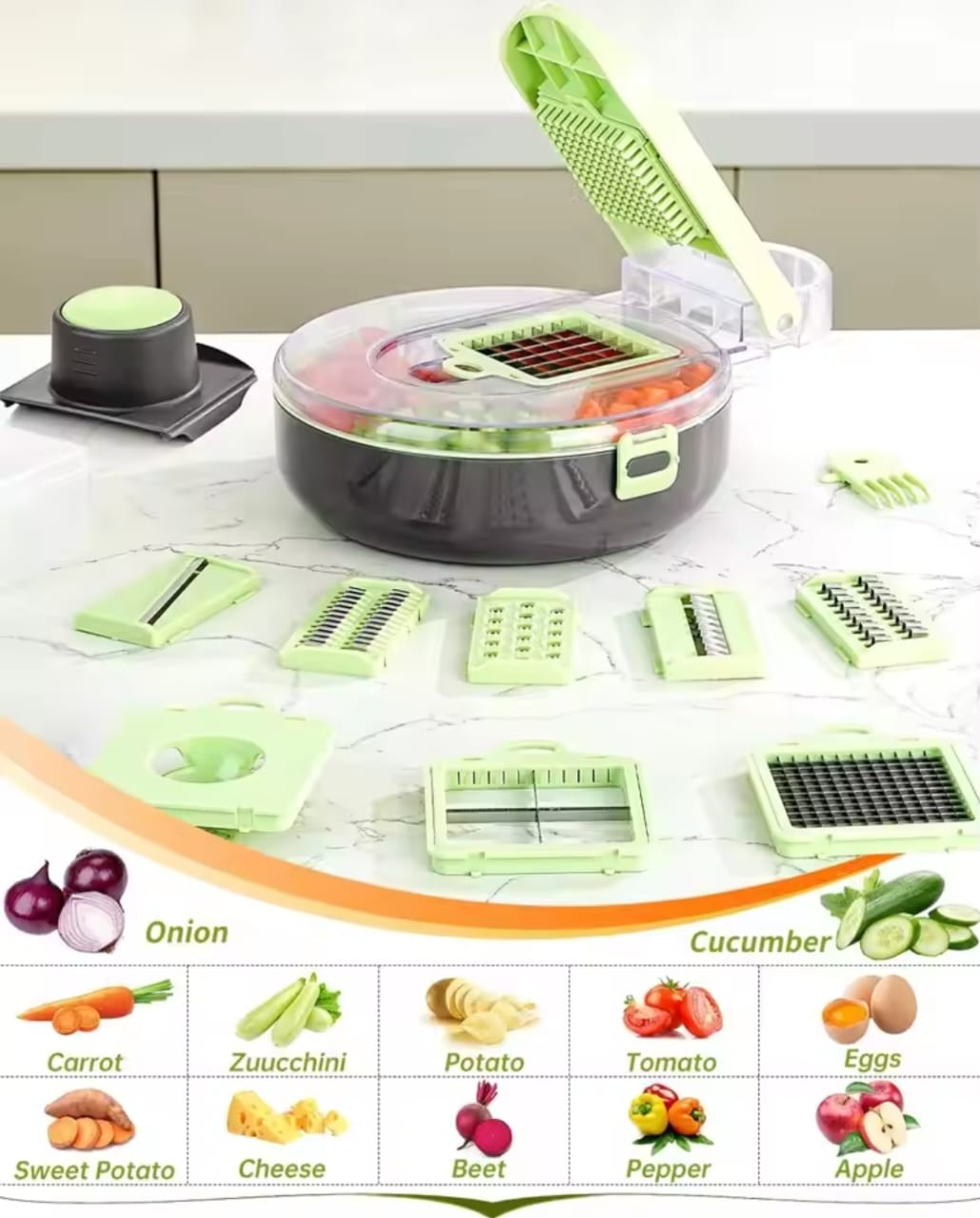 chopper Multi-Functional 9-in-1 Vegetable Chopper & Cutter - Image 1